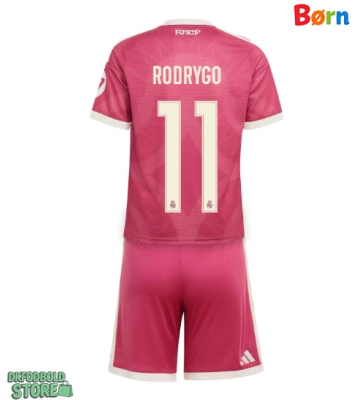 Real Madrid Rodrygo Goes #11 Replika Babytøj Tredje sæt Børn 2026-27 Kortærmet (+ Korte bukser)